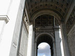 Inside the arch.  Is it always windy here?