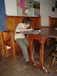 Maggie at the Rainbow Hostel in Dingle