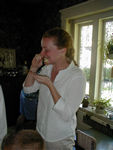 Amy chowing down